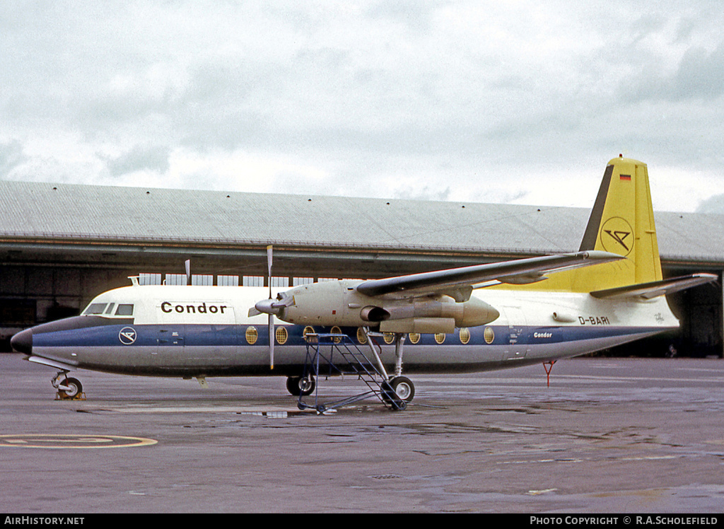 Aircraft Photo of D-BARI | Fokker F27-400 Friendship | Condor Flugdienst | AirHistory.net #12854