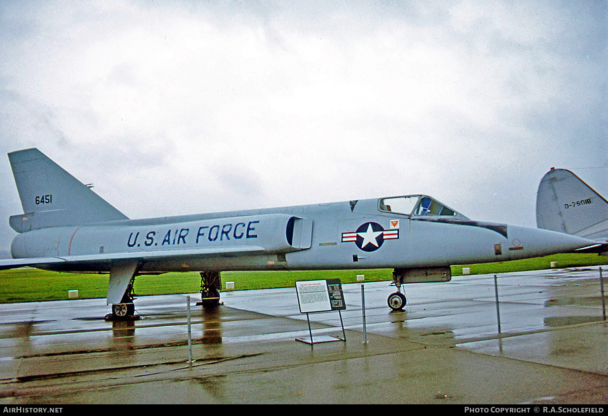 Aircraft Photo of 56-451 / 6451 | Convair NF-106A Delta Dart | USA - Air Force | AirHistory.net #12890
