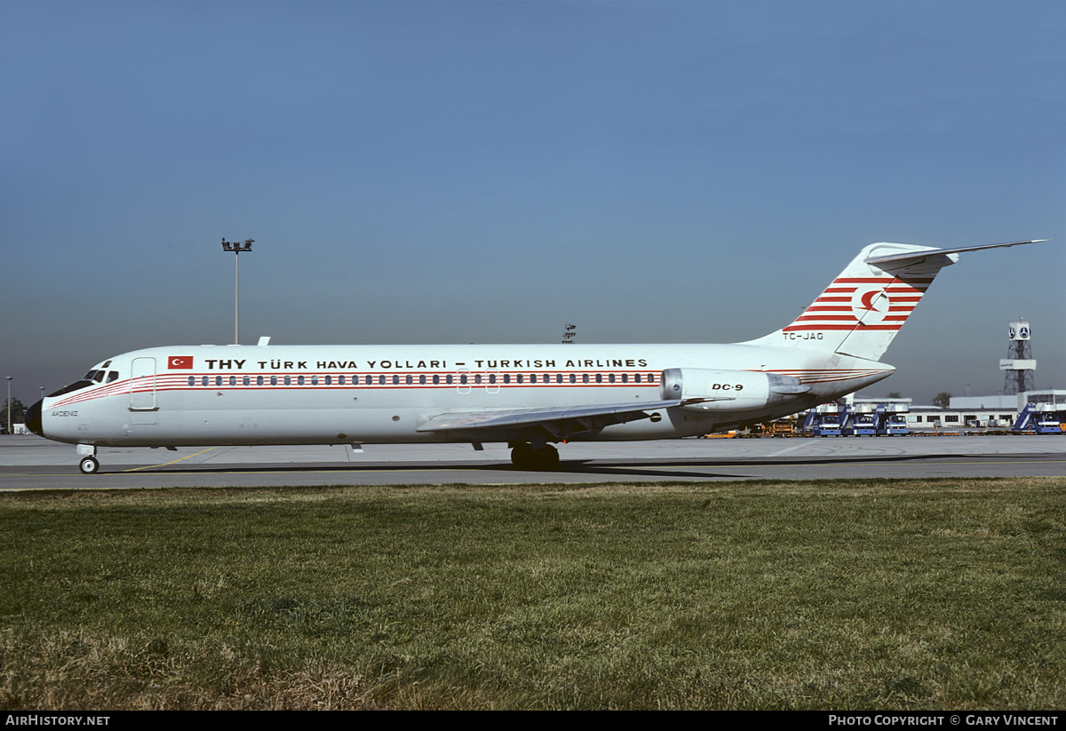 Aircraft Photo of TC-JAG | McDonnell Douglas DC-9-32 | THY Türk Hava Yolları - Turkish Airlines | AirHistory.net #12926