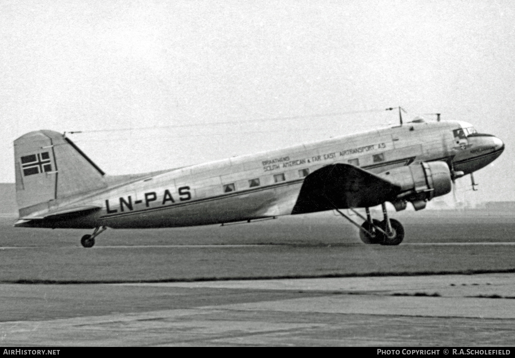 Aircraft Photo of LN-PAS | Douglas C-47A Dakota Mk.3 | Braathens SAFE | AirHistory.net #13041