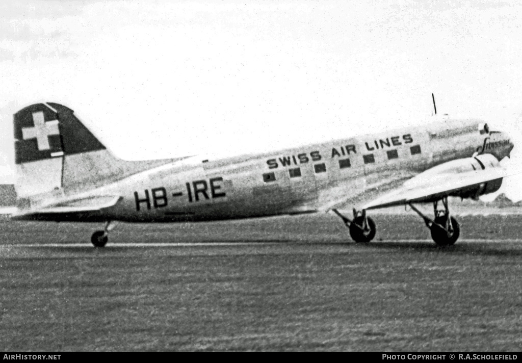Aircraft Photo of HB-IRE | Douglas DC-3-276 | Swissair - Swiss Air Lines | AirHistory.net #13042