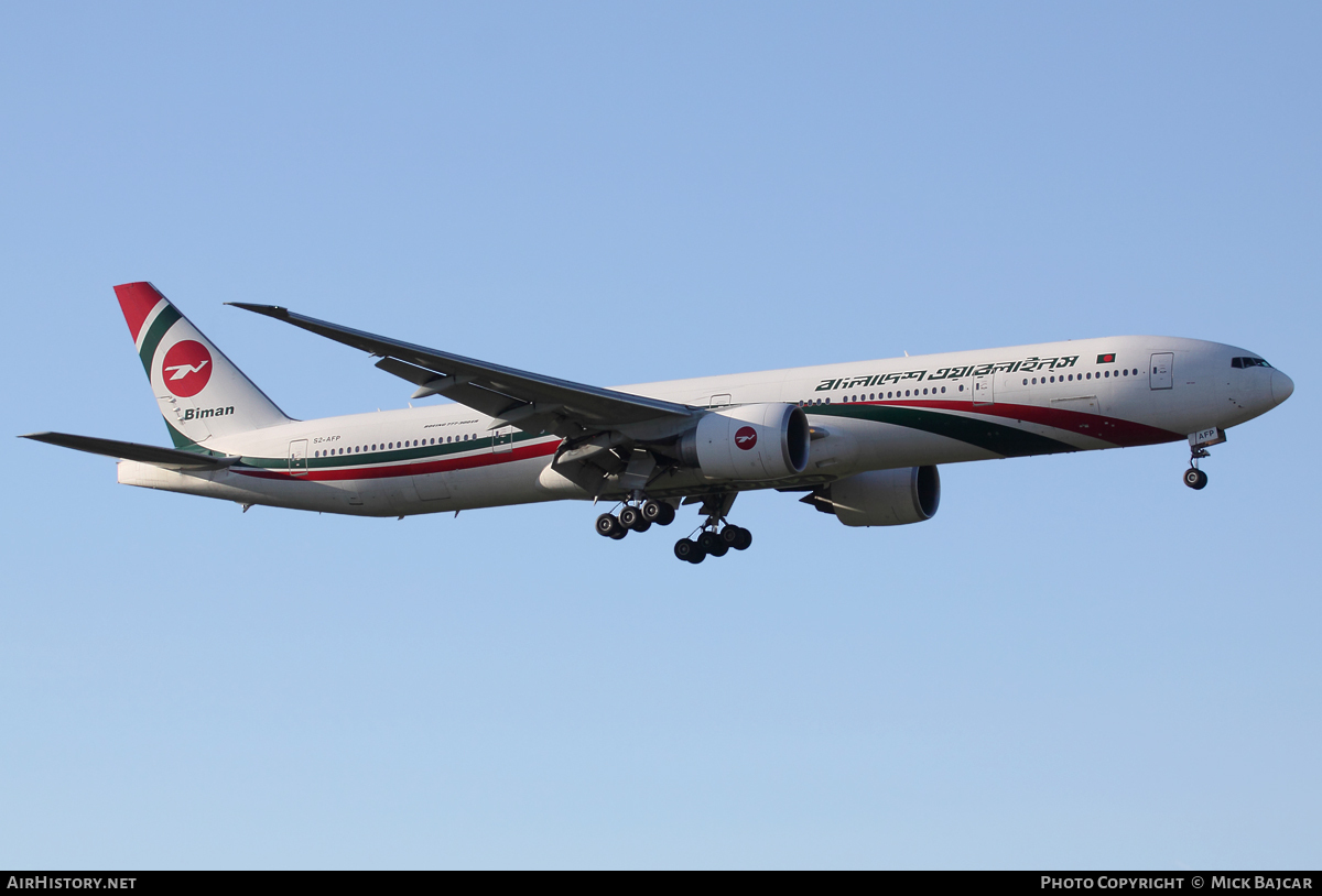 Aircraft Photo of S2-AFP | Boeing 777-3E9/ER | Biman Bangladesh Airlines | AirHistory.net #13075