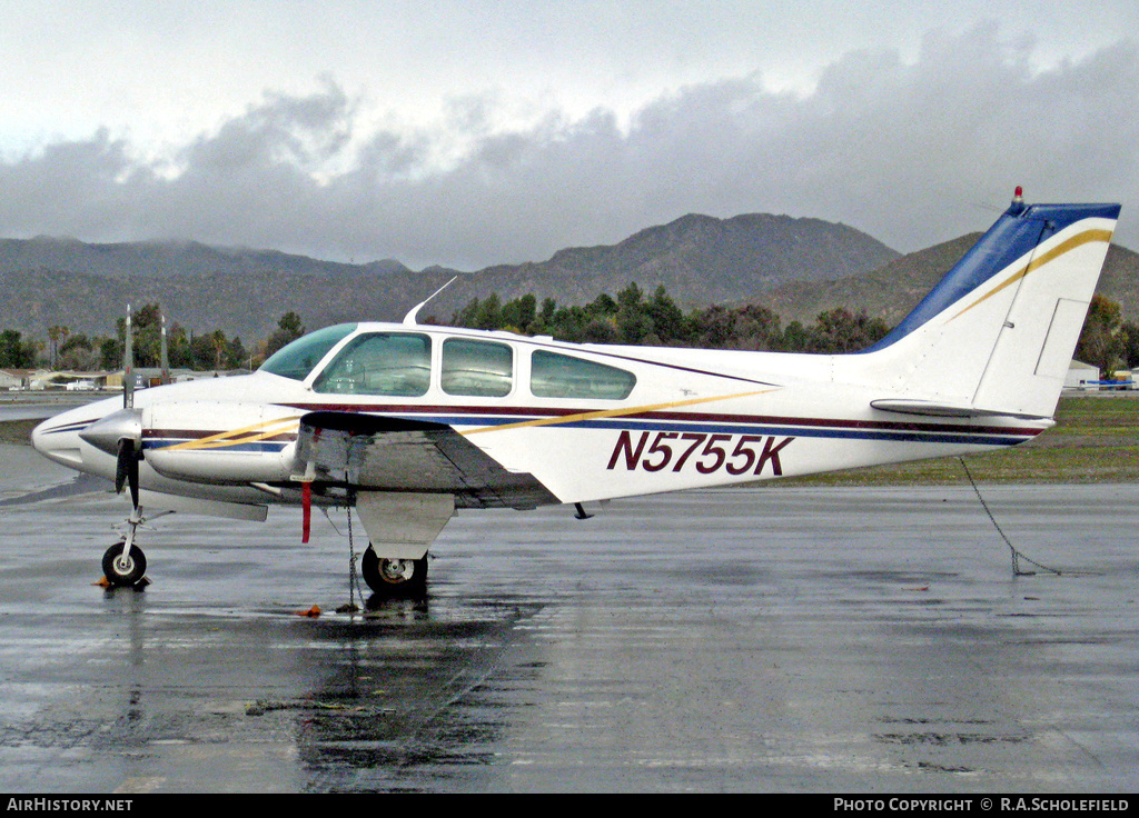 Aircraft Photo of N5755K | Beech B55 Baron (95-B55) | AirHistory.net #13173