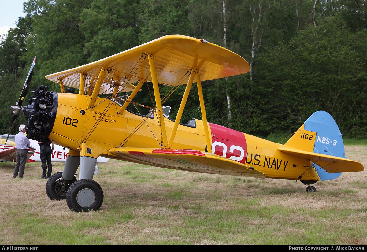 Aircraft Photo of G-AZLE / 1102 | Boeing N2S-5 Kaydet (E75) | USA - Navy | AirHistory.net #13197