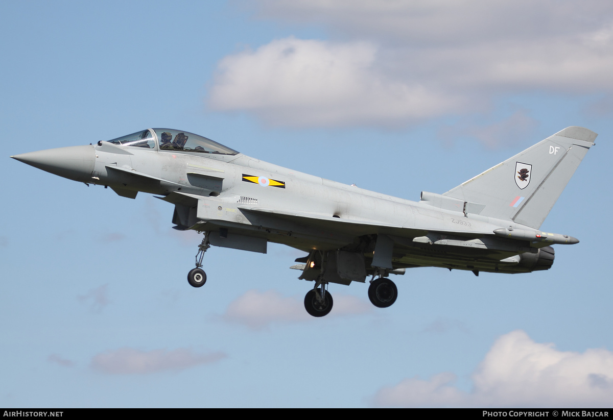 Aircraft Photo of ZJ933 | Eurofighter EF-2000 Typhoon FGR4 | UK - Air Force | AirHistory.net #13277