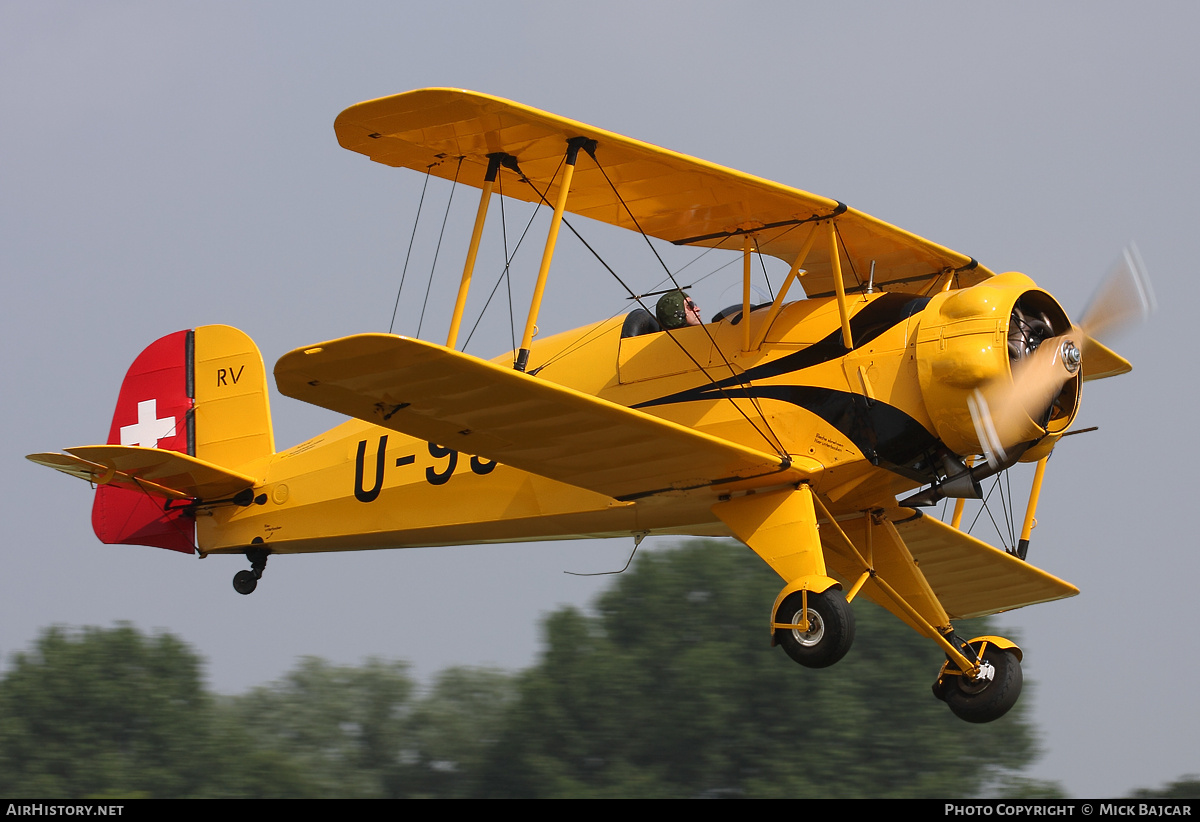Aircraft Photo of G-AXMT / U-99 | Bücker Bü 133C Jungmeister | Switzerland - Air Force | AirHistory.net #13280