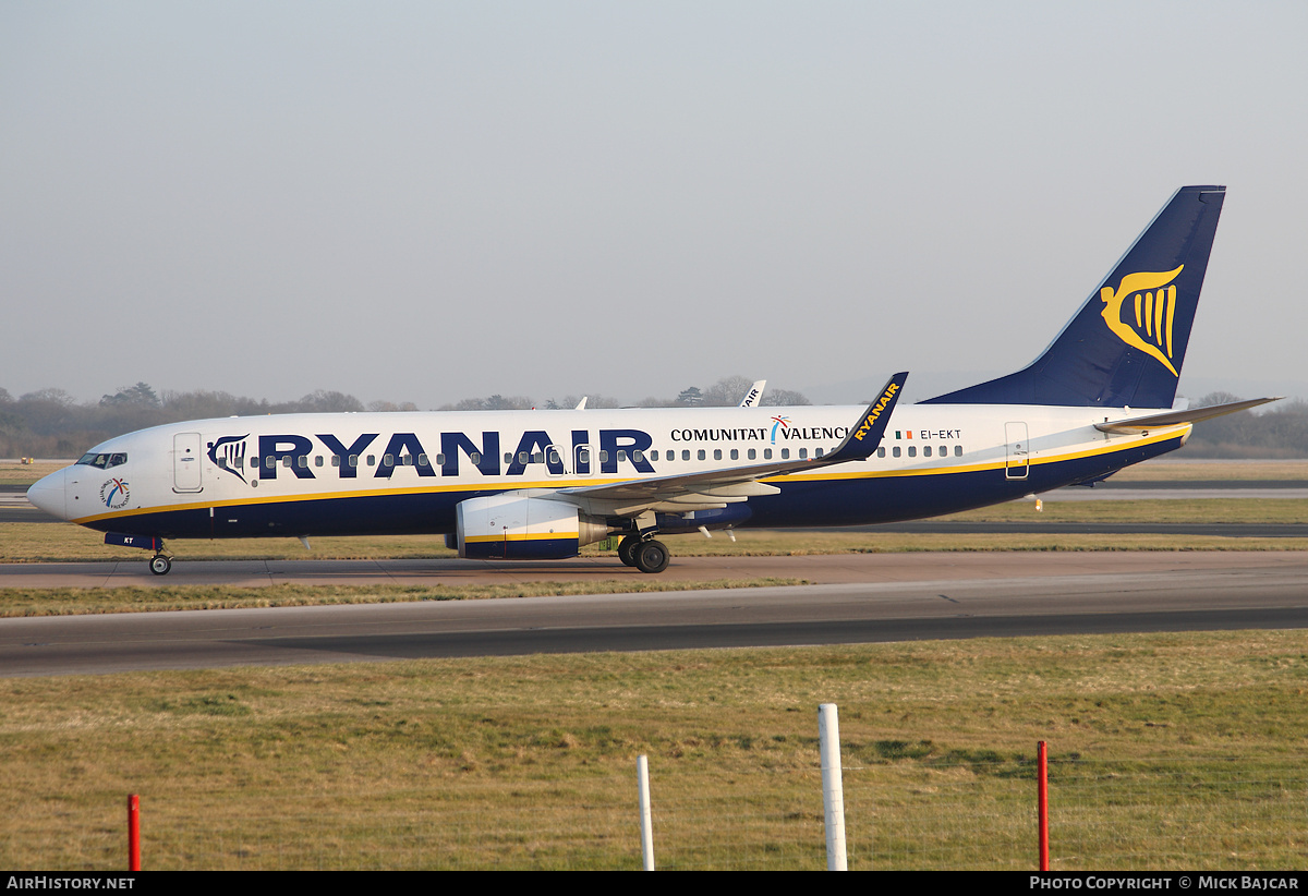 Aircraft Photo of EI-EKT | Boeing 737-8AS | Ryanair | AirHistory.net #13374