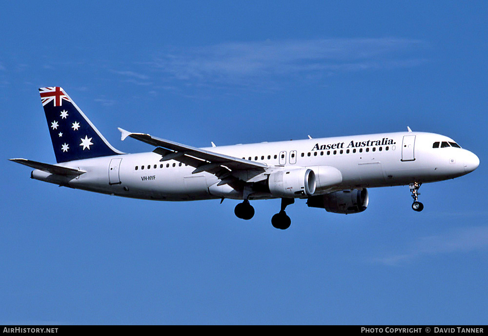 Aircraft Photo of VH-HYF | Airbus A320-211 | Ansett Australia | AirHistory.net #13389