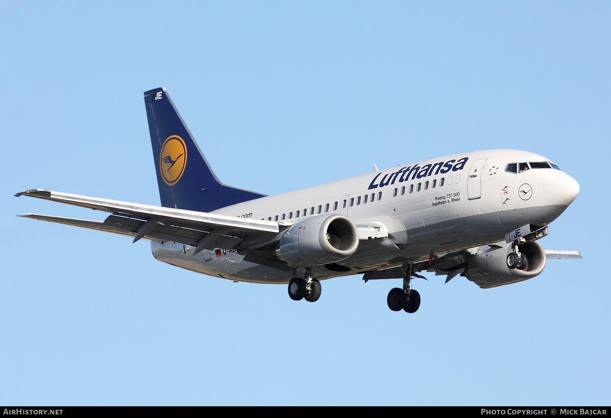 Aircraft Photo of D-ABJE | Boeing 737-530 | Lufthansa | AirHistory.net #13424