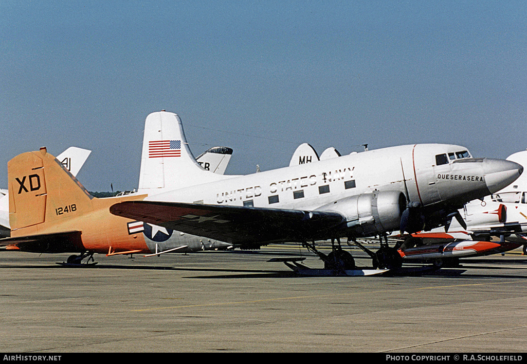 Aircraft Photo of 12418 | Douglas R4D-5L Skytrain | USA - Navy | AirHistory.net #13543