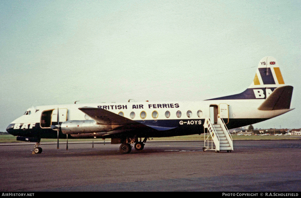 Aircraft Photo of G-AOYS | Vickers 806 Viscount | British Air Ferries - BAF | AirHistory.net #13605