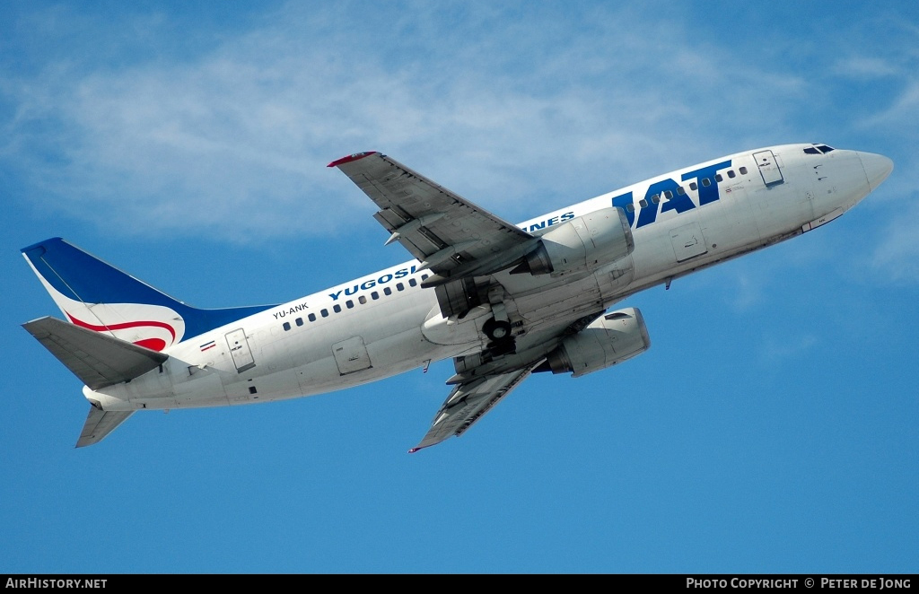 Aircraft Photo of YU-ANK | Boeing 737-3H9 | JAT Yugoslav Airlines - Jugoslovenski Aerotransport | AirHistory.net #13620