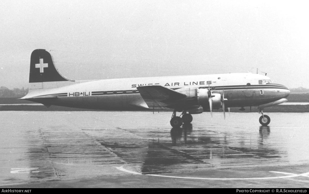 Aircraft Photo of HB-ILI | Douglas DC-4-1009 | Swissair - Swiss Air Lines | AirHistory.net #13681