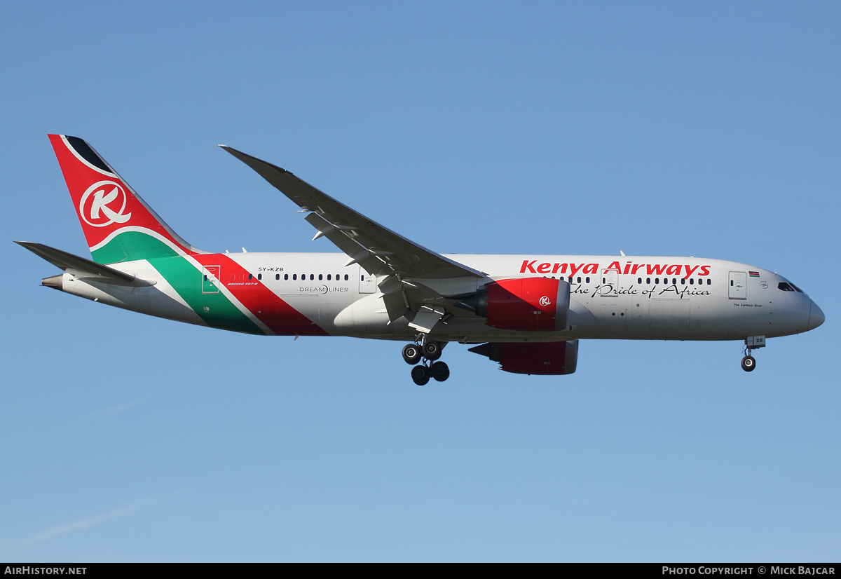 Aircraft Photo of 5Y-KZB | Boeing 787-8 Dreamliner | Kenya Airways | AirHistory.net #13703