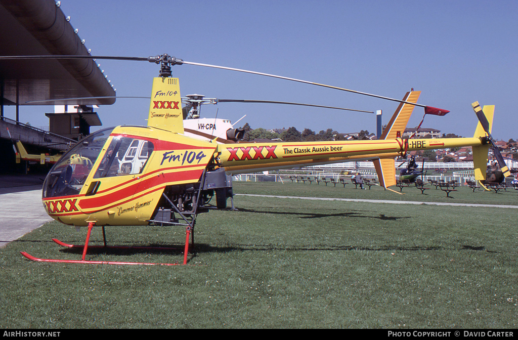 Aircraft Photo of VH-HBE | Robinson R-22 Beta | Radio FM104 | AirHistory.net #13762