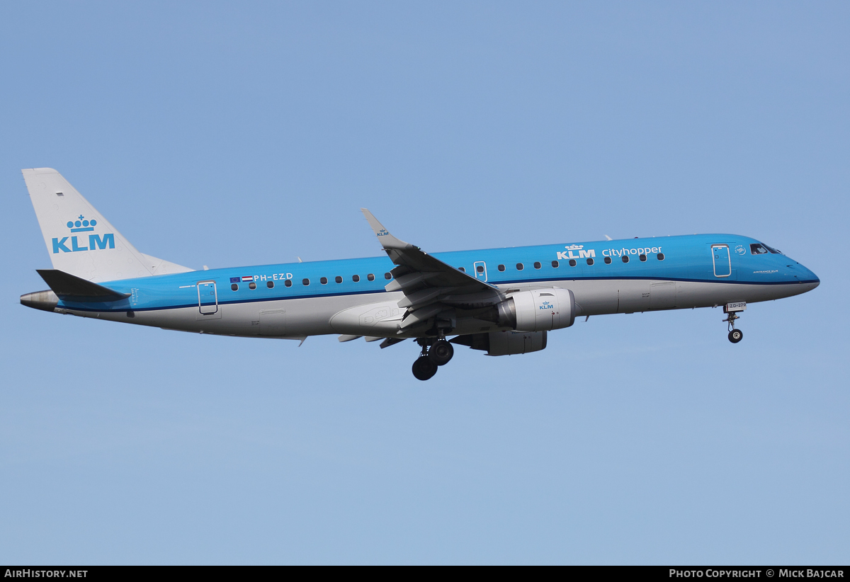 Aircraft Photo of PH-EZD | Embraer 190STD (ERJ-190-100STD) | KLM Cityhopper | AirHistory.net #13772