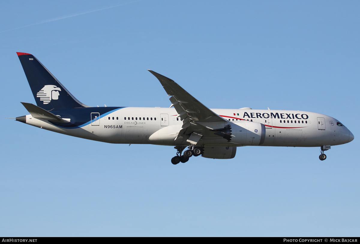 Aircraft Photo of N965AM | Boeing 787-8 Dreamliner | AeroMéxico | AirHistory.net #13870