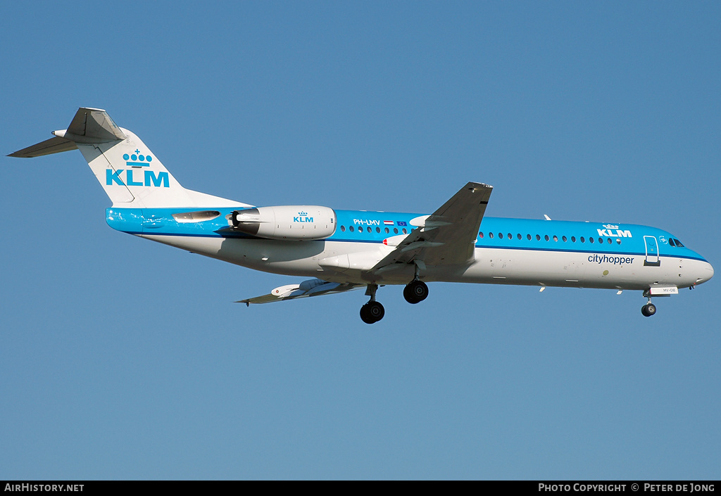 Aircraft Photo of PH-LMV | Fokker 100 (F28-0100) | KLM Cityhopper | AirHistory.net #13927