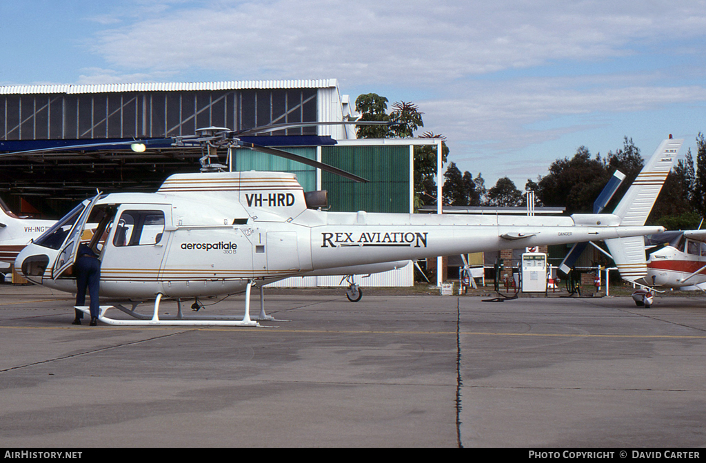 Aircraft Photo of VH-HRD | Aerospatiale AS-350B Ecureuil | Rex Aviation | AirHistory.net #14020