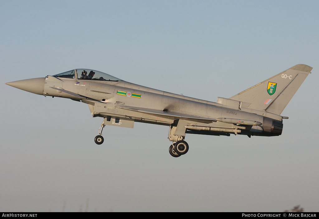 Aircraft Photo of ZJ922 | Eurofighter EF-2000 Typhoon FGR4 | UK - Air Force | AirHistory.net #14030