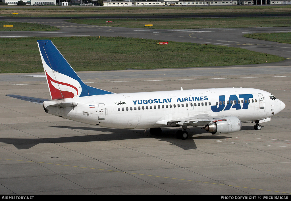 Aircraft Photo of YU-ANK | Boeing 737-3H9 | JAT Yugoslav Airlines - Jugoslovenski Aerotransport | AirHistory.net #14084