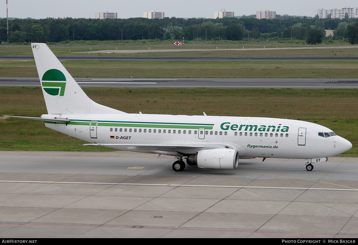 Aircraft Photo of D-AGET | Boeing 737-75B | Germania | AirHistory.net #14088