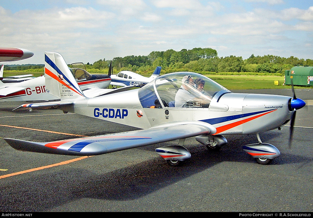 Aircraft Photo of G-CDAP | Cosmik EV-97 TeamEurostar UK | Mainair Flying School | AirHistory.net #14133