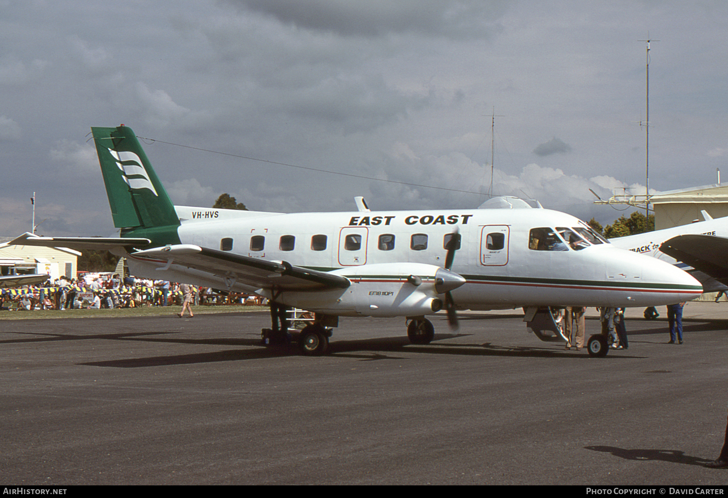 Aircraft Photo of VH-HVS | Embraer EMB-110P1 Bandeirante | East Coast Airlines | AirHistory.net #14135