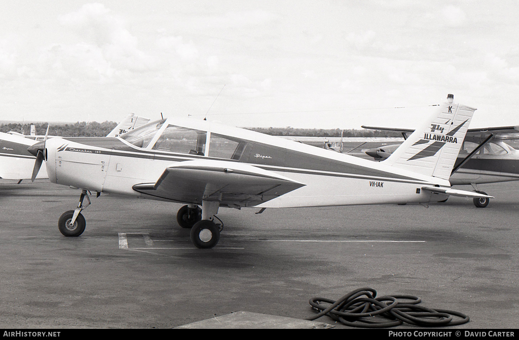 Aircraft Photo of VH-IAK | Piper PA-28-140 Cherokee | Illawarra Flying School | AirHistory.net #14194