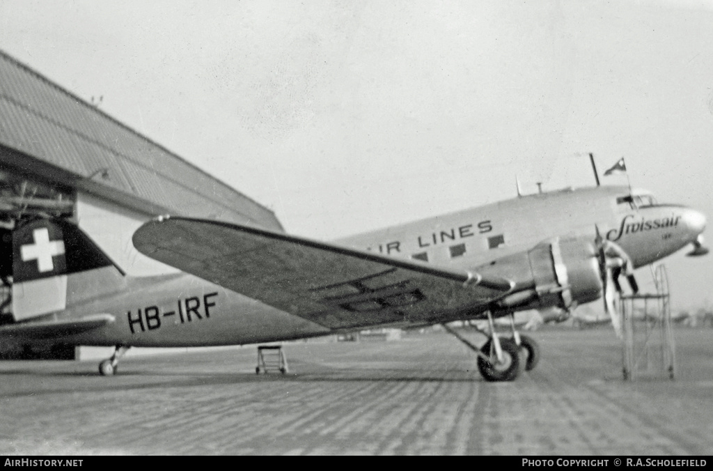 Aircraft Photo of HB-IRF | Douglas C-47B Skytrain | Swissair - Swiss Air Lines | AirHistory.net #14279