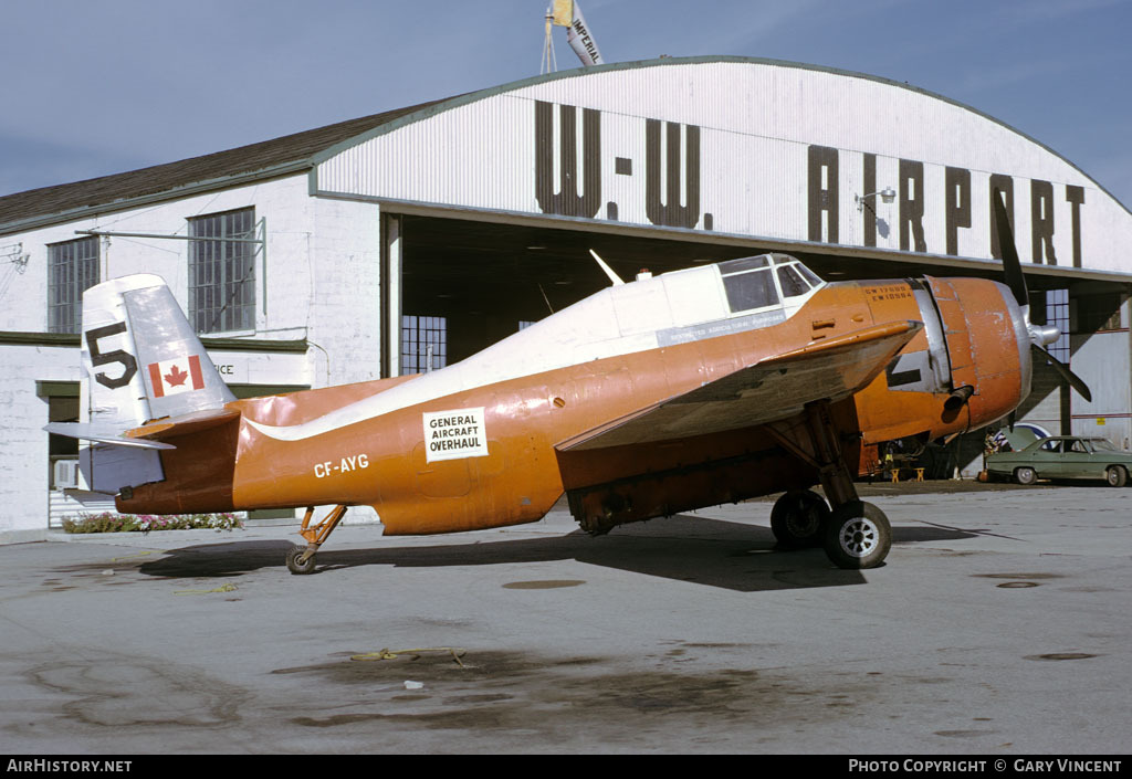 Aircraft Photo of CF-AYG | Grumman TBM-3/AT Avenger | AirHistory.net #14326