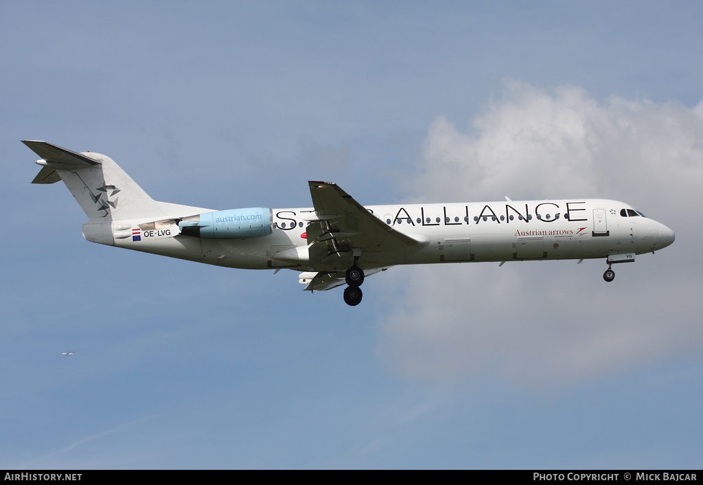 Aircraft Photo of OE-LVG | Fokker 100 (F28-0100) | Austrian Arrows | AirHistory.net #14432