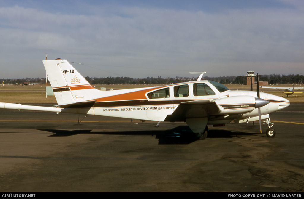 Aircraft Photo of VH-ILD | Beech E55 Baron | Geophysical Resources Development - GRD | AirHistory.net #14604