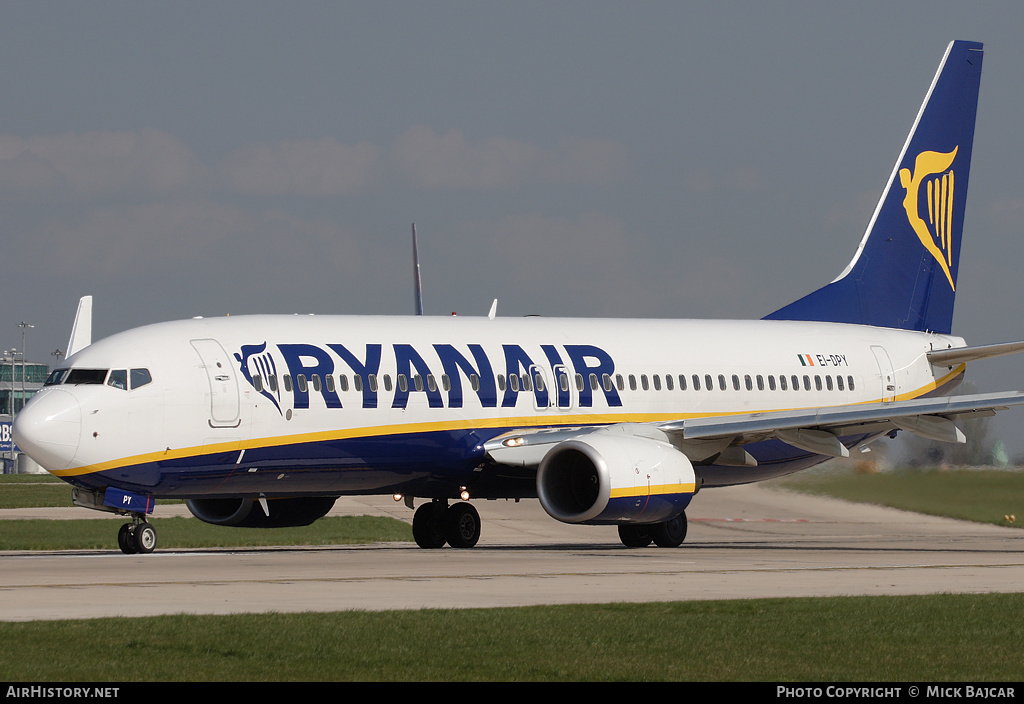 Aircraft Photo of EI-DPY | Boeing 737-8AS | Ryanair | AirHistory.net #14696
