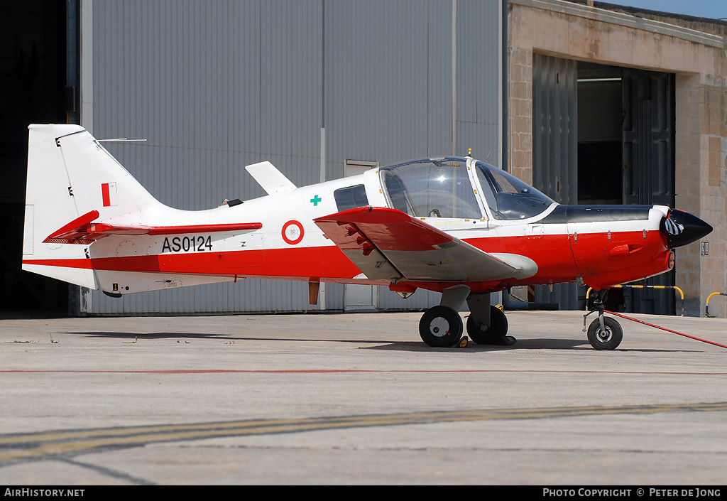 Aircraft Photo of AS0124 | Scottish Aviation Bulldog T1 | Malta - Air Force | AirHistory.net #14772