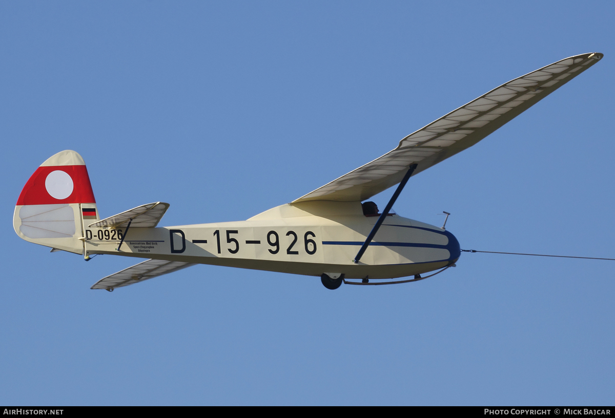 Aircraft Photo of D-0926 / D-15-926 | Göppingen Gö-1 Wolf | AirHistory.net #14850