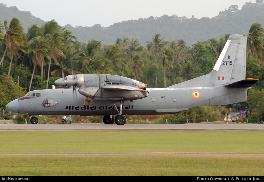 Aircraft Photo of K2715 | Antonov An-32 | India - Air Force | AirHistory.net #14859