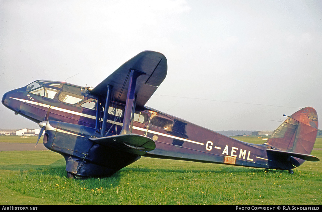 Aircraft Photo of G-AEML | De Havilland D.H. 89 Dragon Rapide | AirHistory.net #15041