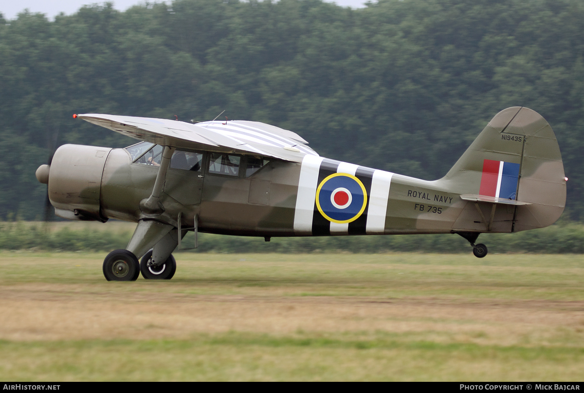 Aircraft Photo of N1943S / FB735 | Stinson AT-19 Reliant (V-77) | UK - Navy | AirHistory.net #15095