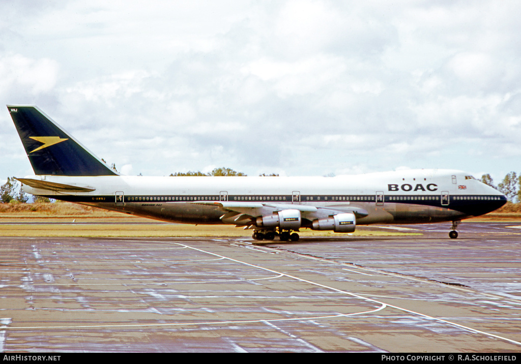 Aircraft Photo of G-AWNJ | Boeing 747-136 | BOAC - British Overseas Airways Corporation | AirHistory.net #15156