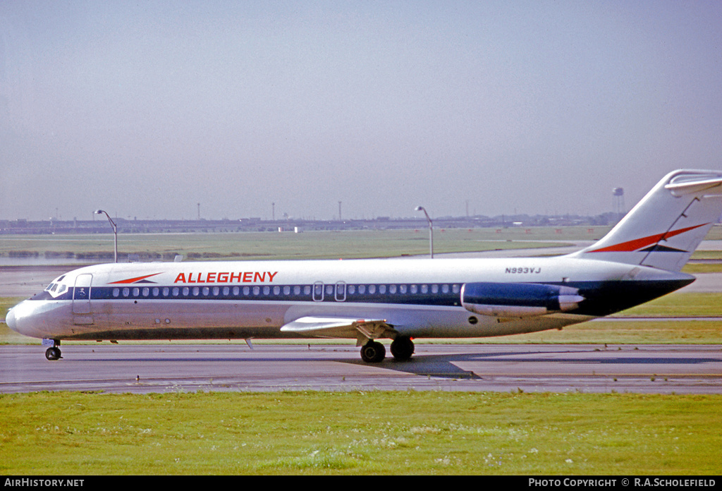 Aircraft Photo of N993VJ | McDonnell Douglas DC-9-31 | Allegheny Airlines | AirHistory.net #15215