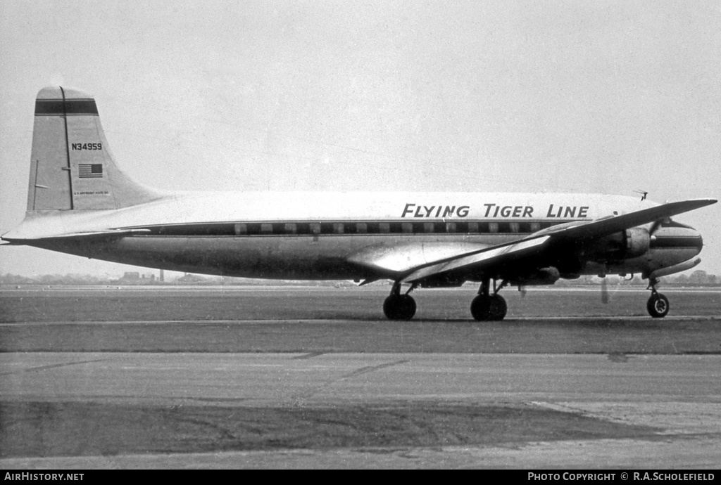 Aircraft Photo of N34959 | Douglas DC-6A | Flying Tiger Line | AirHistory.net #15241