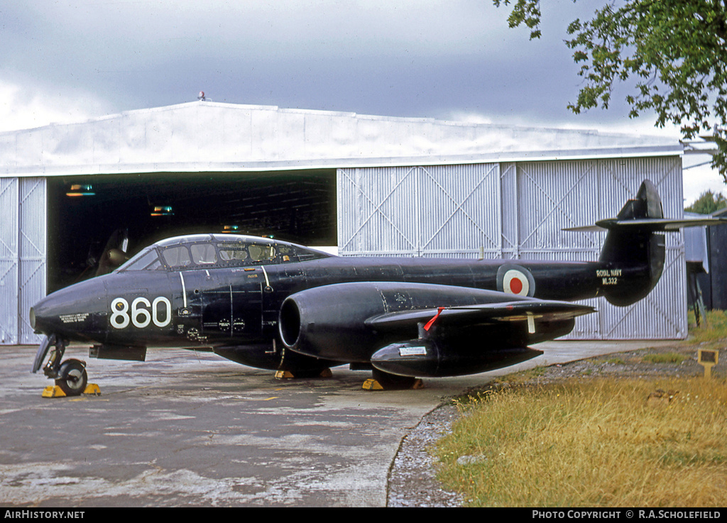 Aircraft Photo of WL332 | Gloster Meteor T7 | UK - Navy | AirHistory.net #15243