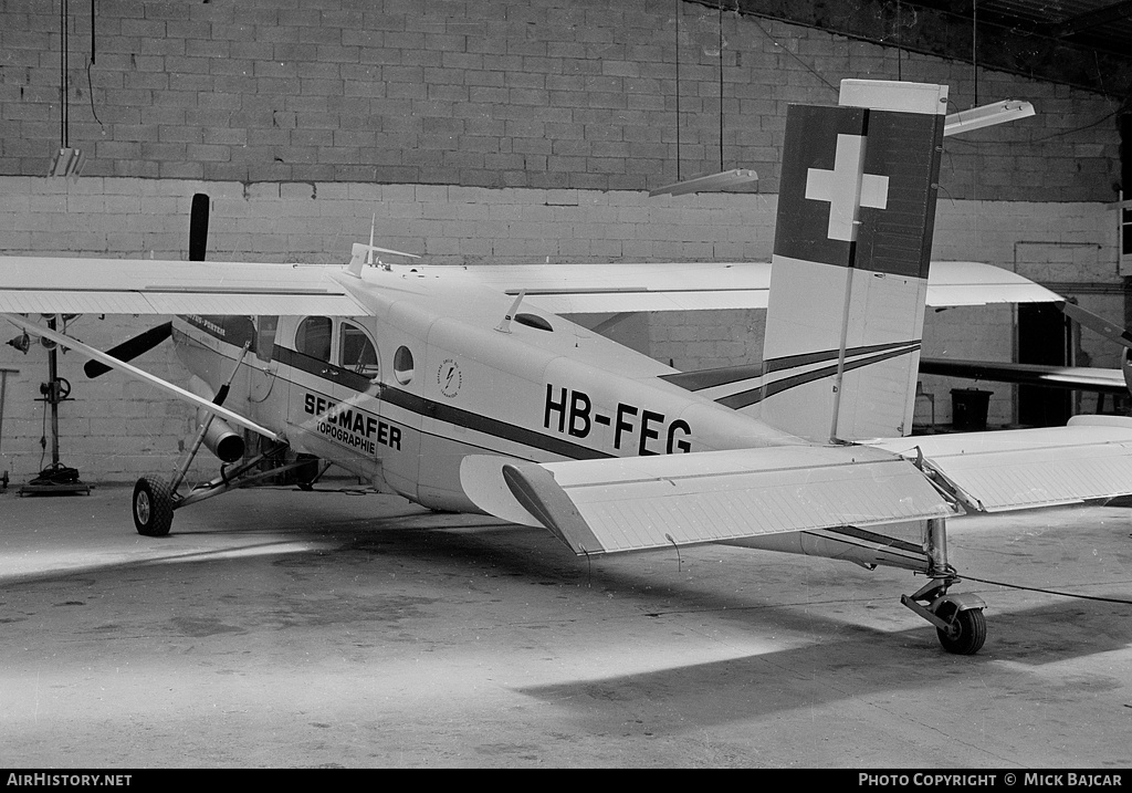 Aircraft Photo of HB-FEG | Pilatus PC-6/C1-H2 Turbo Porter | Secmafer Topografie | AirHistory.net #15368