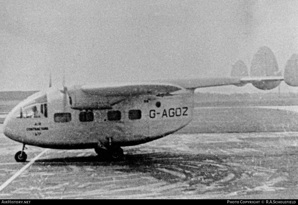 Aircraft Photo of G-AGOZ | Miles M.57 Aerovan 1 | Air Contractors | AirHistory.net #15486