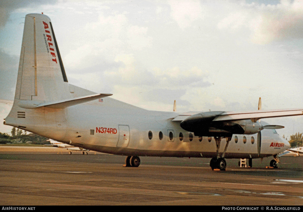 Aircraft Photo of N374RD | Fairchild Hiller FH-227C | Airlift International | AirHistory.net #15566