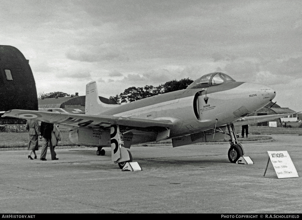 Aircraft Photo of WA506 | Supermarine Attacker F1 | UK - Navy | AirHistory.net #15710