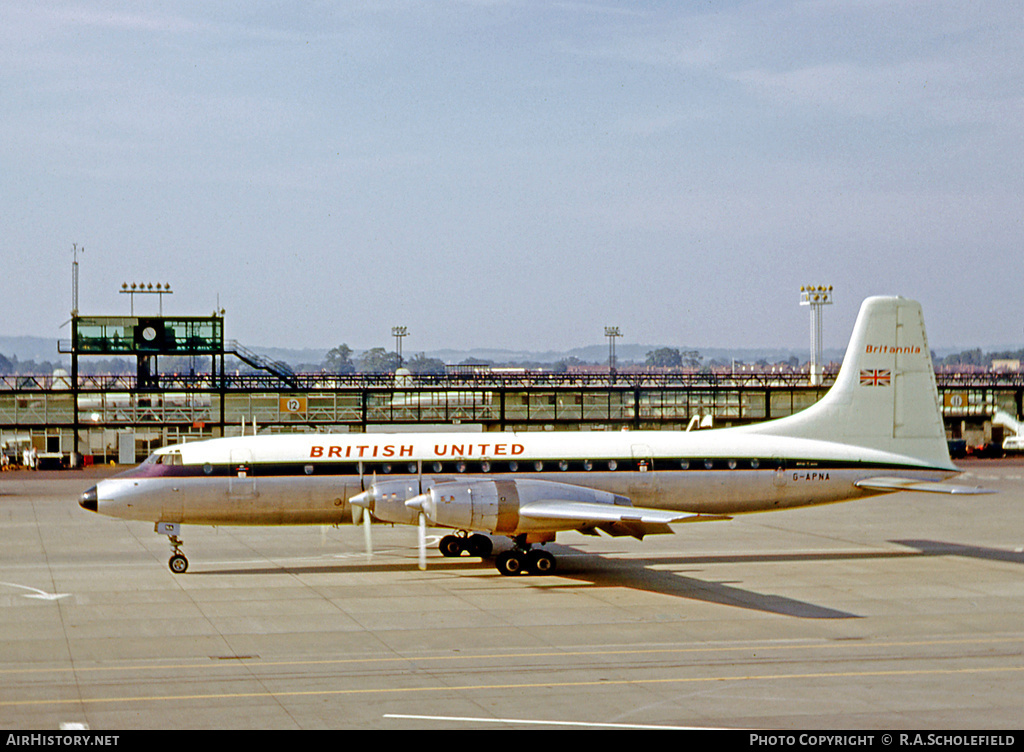 Aircraft Photo of G-APNA | Bristol 175 Britannia 317 | British United Airways - BUA | AirHistory.net #15795