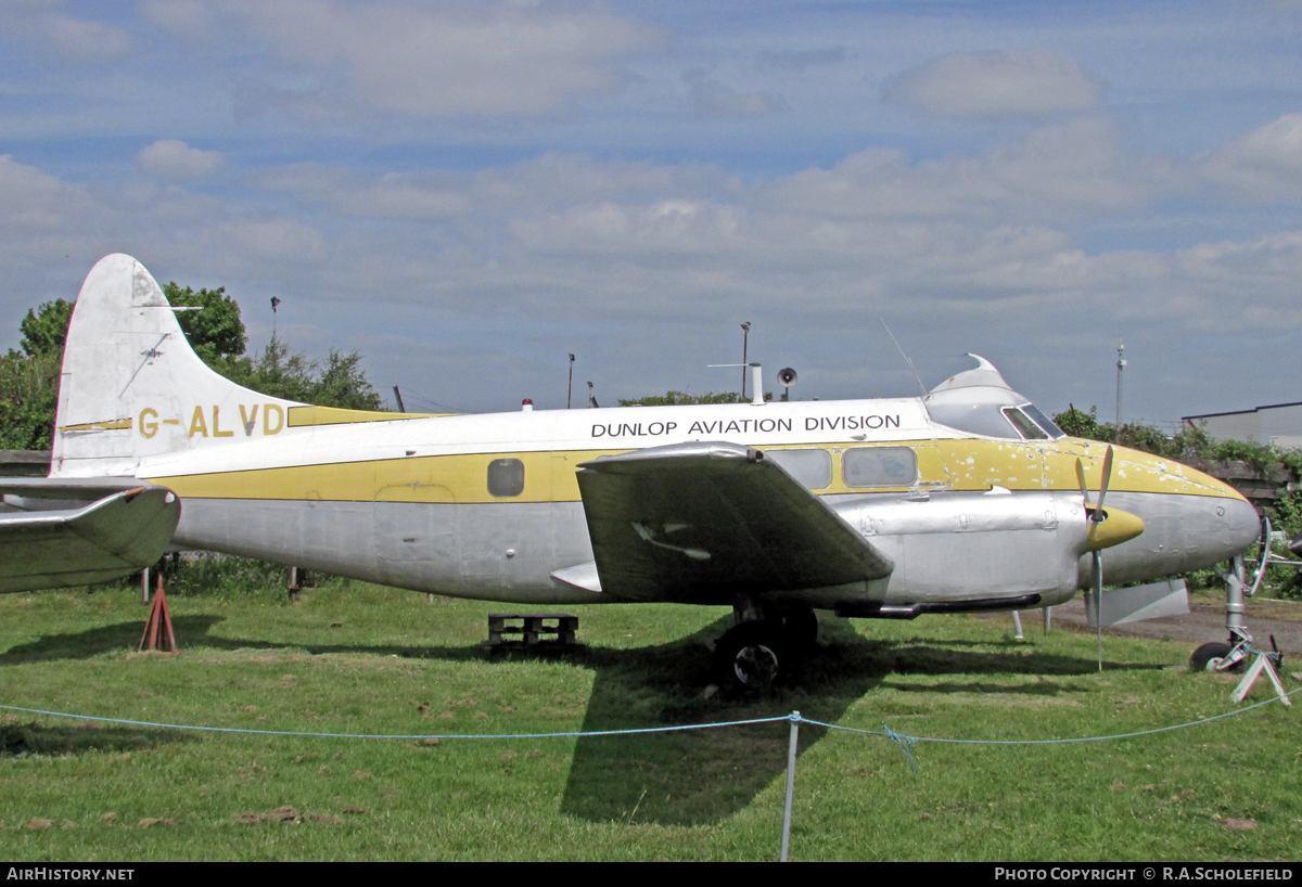 Aircraft Photo of G-ALVD | De Havilland D.H. 104 Dove 2B | Dunlop Aviation Division | AirHistory.net #15913