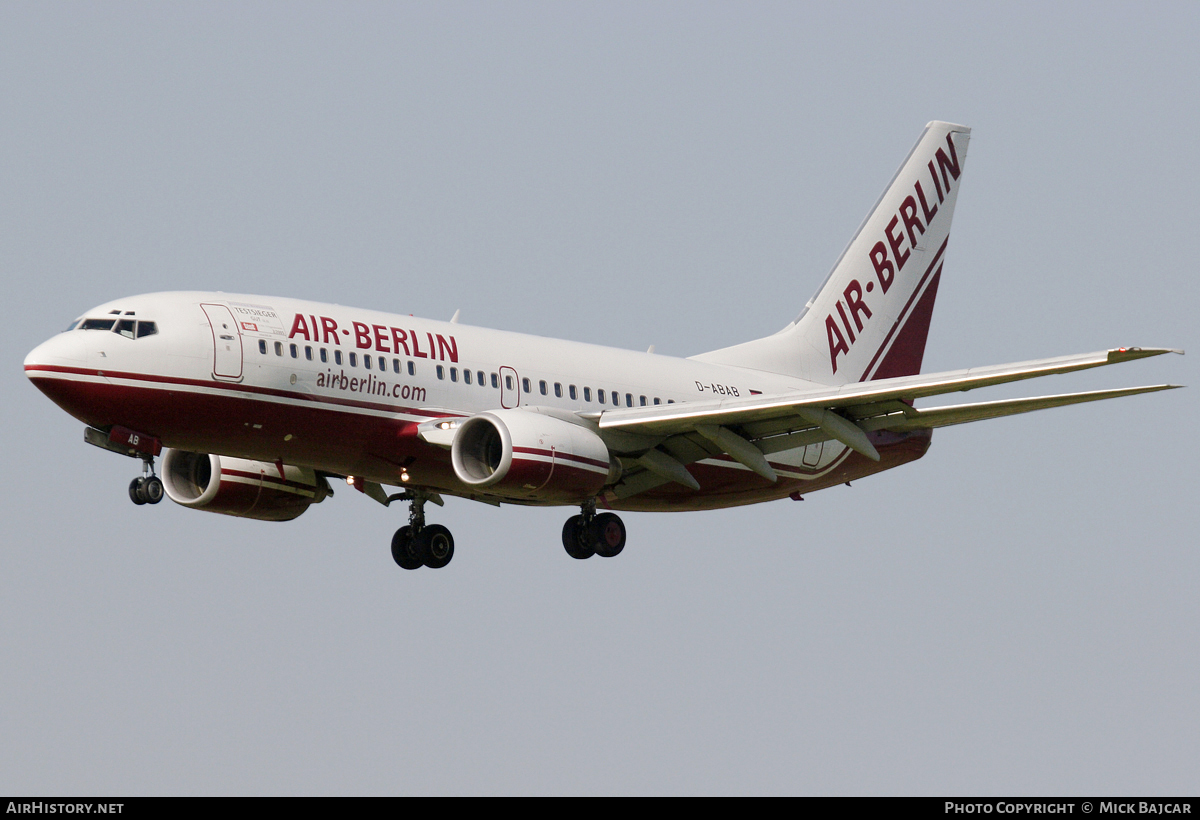 Aircraft Photo of D-ABAB | Boeing 737-76Q | Air Berlin | AirHistory.net #15969